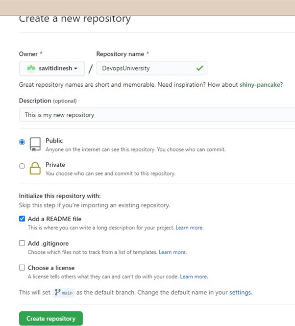 Create GitHub Repository
